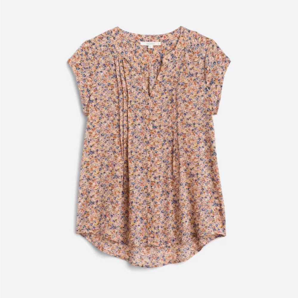 Monday Fun blouse, small, pink with floral